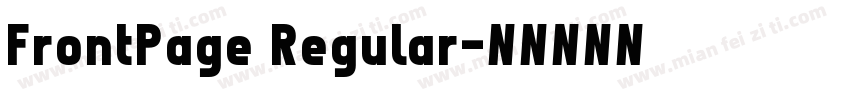 FrontPage Regular字体转换
